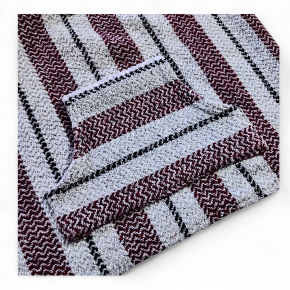 Baja Joe Mexican Baja Hoodie Unisex Size Small - Burgundy and Grey - Picture 5 of 9